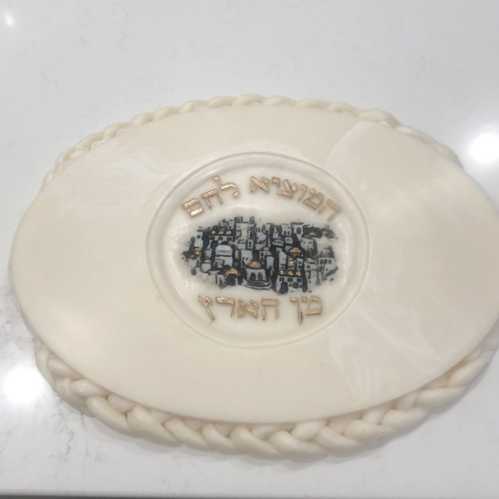 Sheffield challah plate and knife - Picture 2 of 7